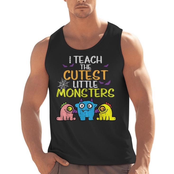 I Teach Cutest Little Monsters Halloween Teacher Men Women Men Tank Top