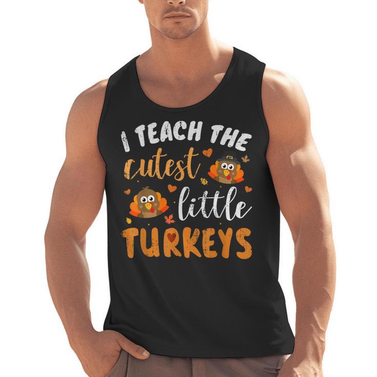 I Teach The Cutest Little Turkeys For Teacher Thanksgiving Men Tank Top