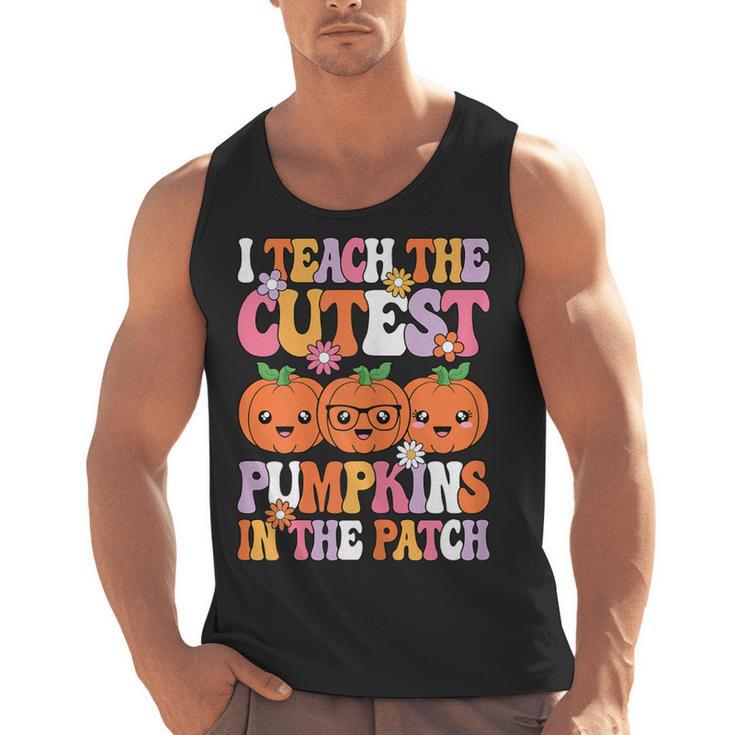 I Teach The Cutest Pumpkins Halloween Fall Teacher Women Men Tank Top
