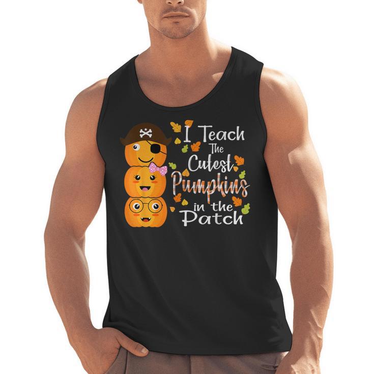 I Teach The Cutest Pumpkins Halloween Shirt For Teachers Men Tank Top
