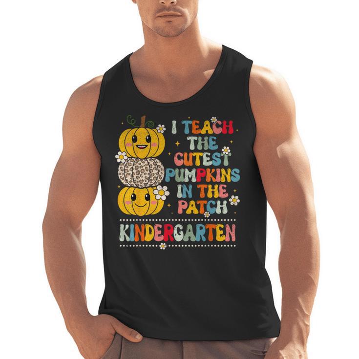 I Teach The Cutest Pumpkins Kindergarten Teacher Halloween Men Tank Top