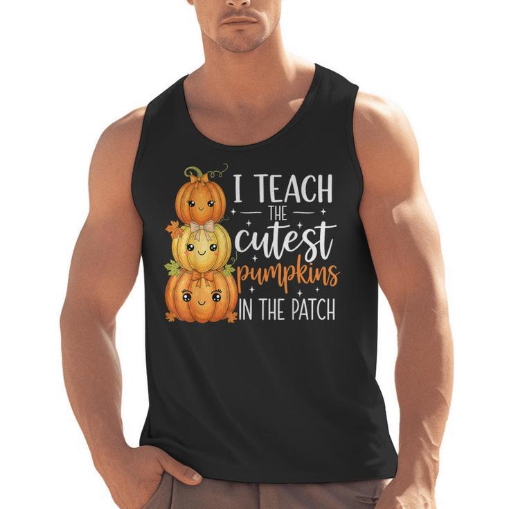 I Teach The Cutest Pumpkins In The Patch Fall Autumn Teacher Men Tank Top