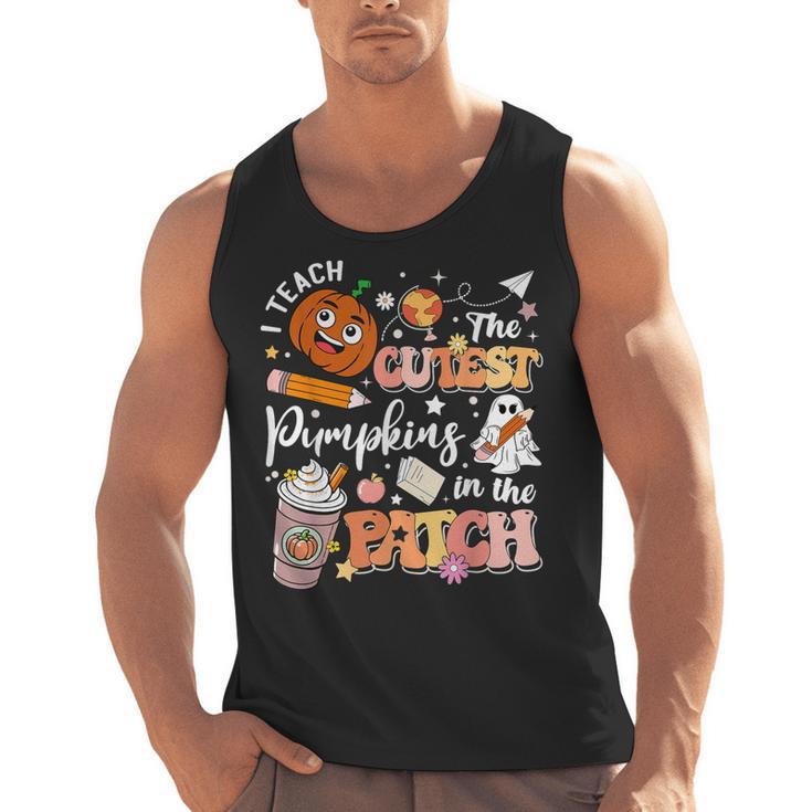 I Teach The Cutest Pumpkins In The Patch Halloween Teacher Men Tank Top