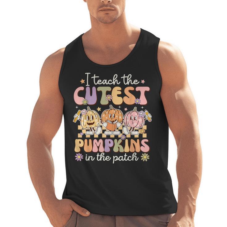 I Teach The Cutest Pumpkins In The Patch Teacher Retro Men Tank Top