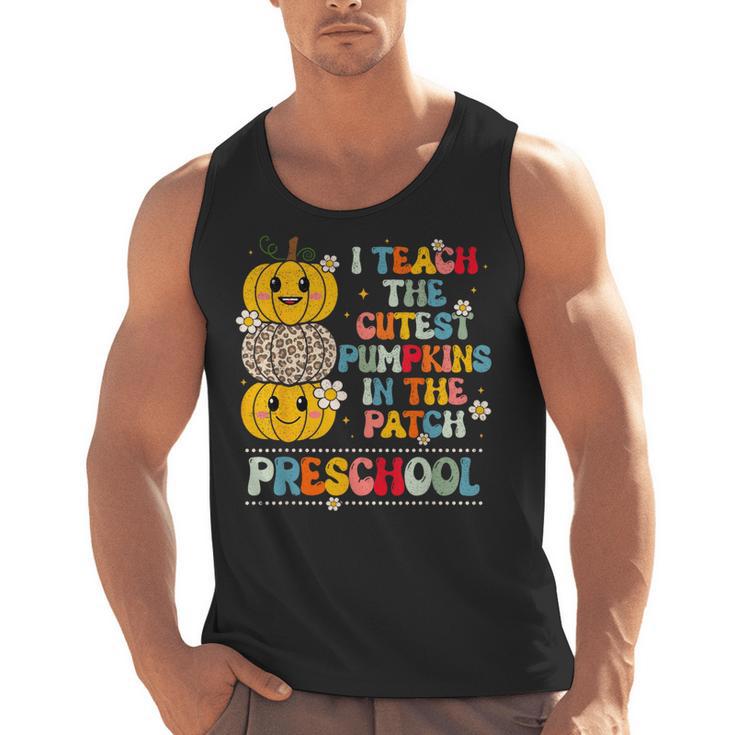 I Teach The Cutest Pumpkins Preschool Teacher Halloween Men Tank Top