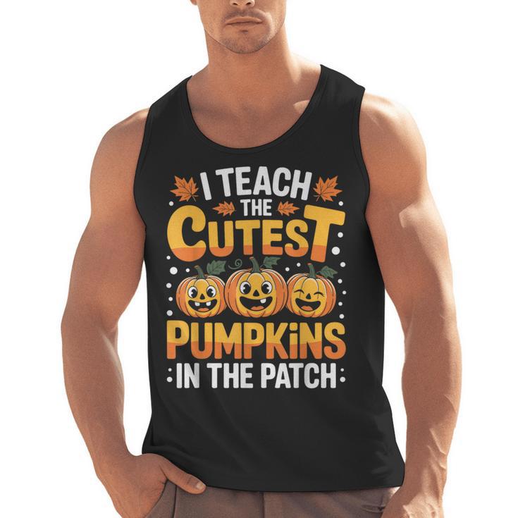 I Teach The Cutest Pumpkins Shirt Teachers Halloween Men Tank Top