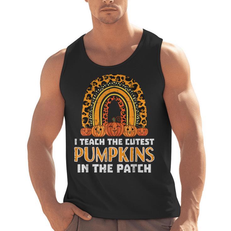 Teach Leopard Rainbow Cute Halloween Costume Teacher Women Men Tank Top