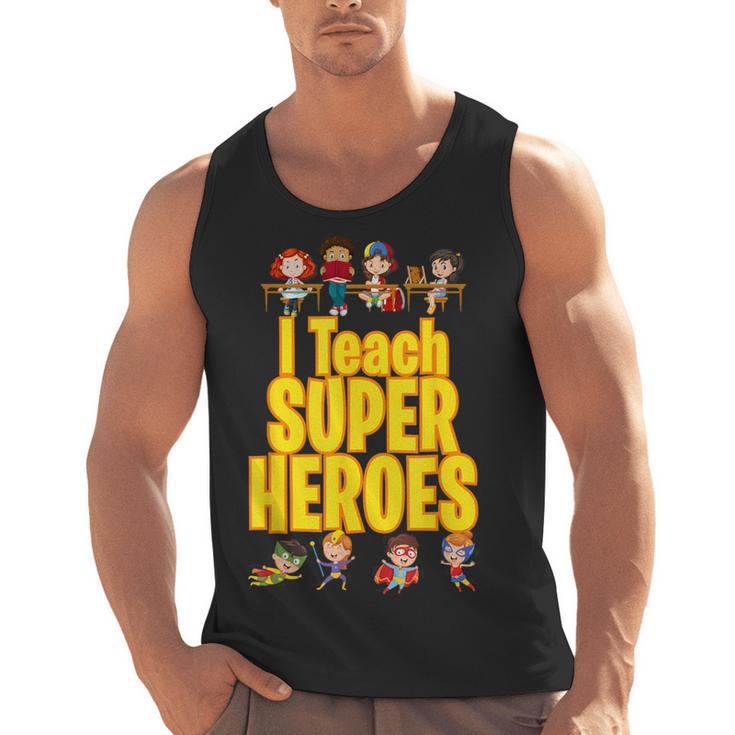 I Teach Super Heroes Comic Book Hero Teacher School Men Tank Top