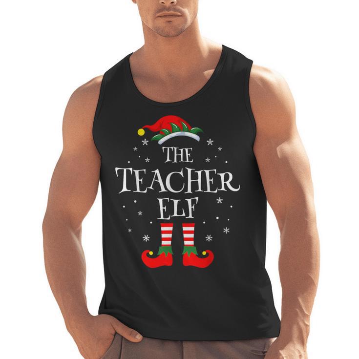 The Teacher Elf Christmas Family Matching Group Xmas Men Tank Top