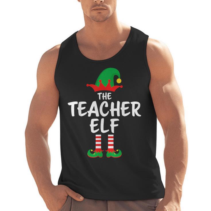 The Teacher Elf Matching Family Christmas Men Tank Top