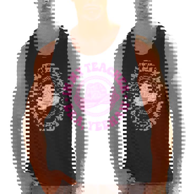 In My Teacher Era Yeehaw Pink Teacher Western Cowgirl Men Tank Top