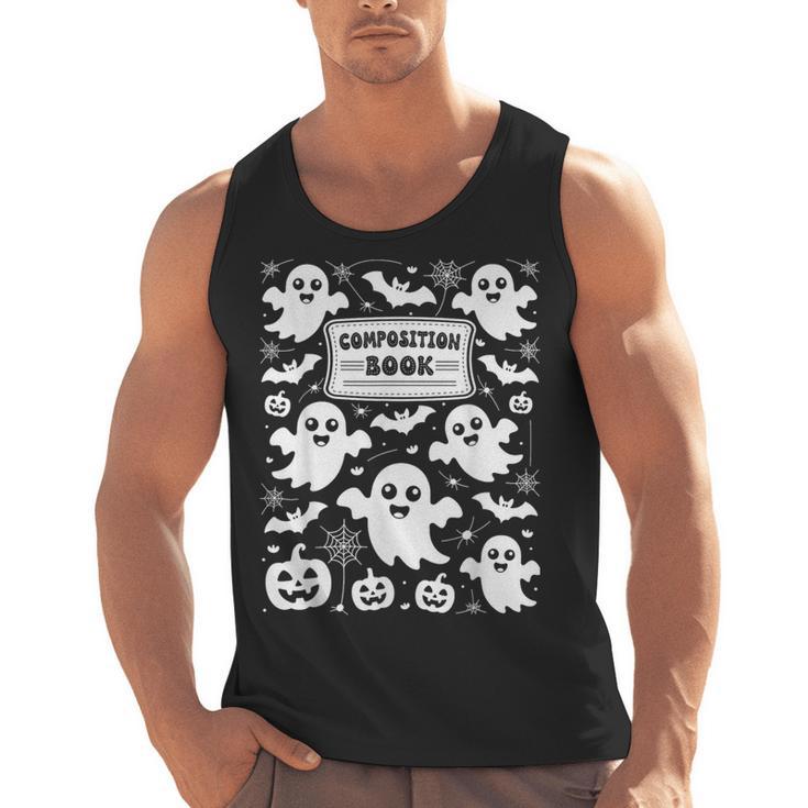 Teacher Halloween Composition Notebook Costume Halloween Men Tank Top