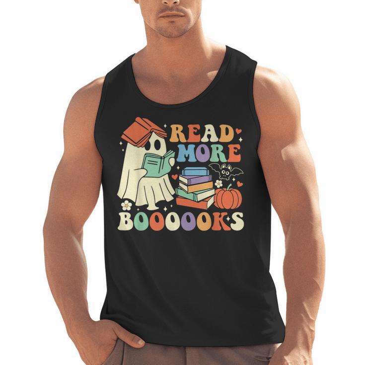 Teacher Halloween Cute Booooks Ghost Read More Books Men Tank Top