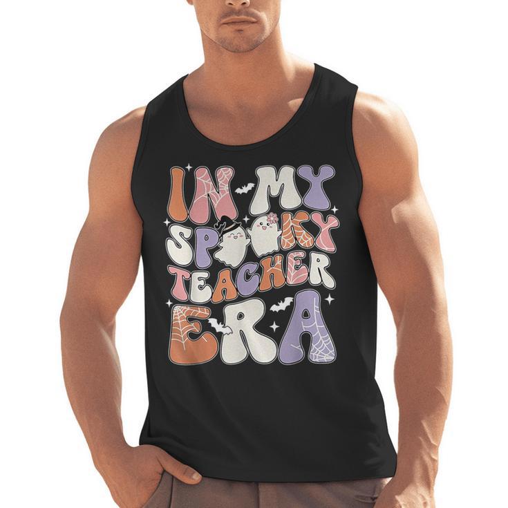 Teacher Halloween In My Spooky Teacher Era Retro Groovy Men Tank Top
