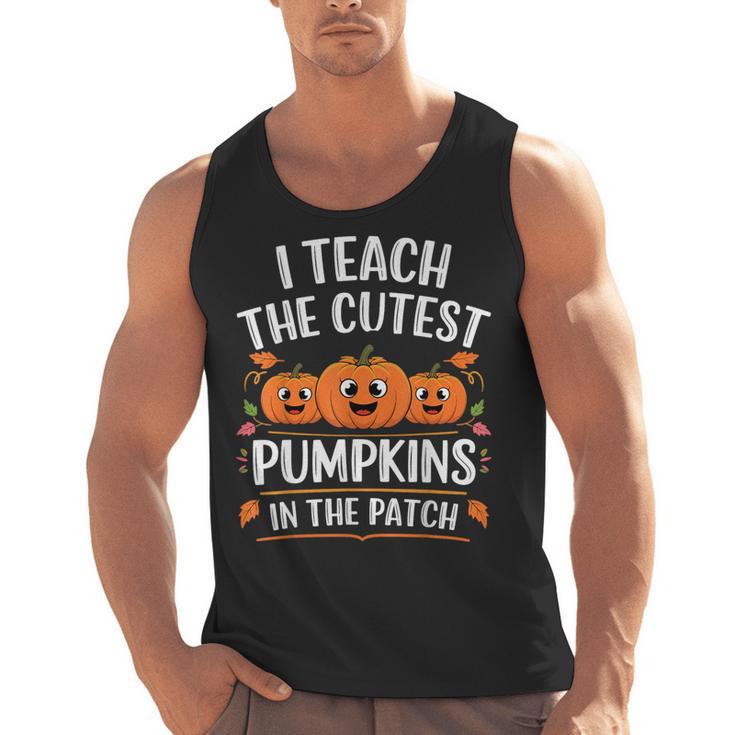 Teacher Halloween I Teach The Cutest Pumpkins In The Patch Men Tank Top