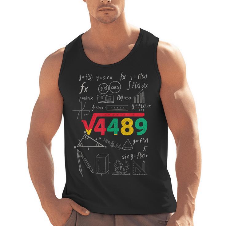 Teacher Math 67 Meme Square Root 4489 Slang Six Seven Men Tank Top