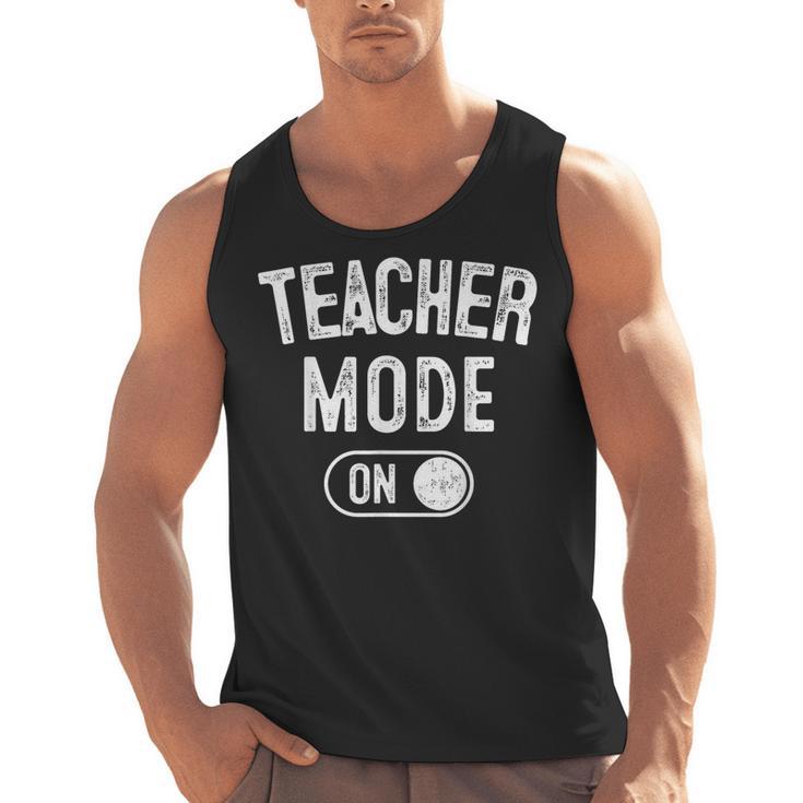 Teacher Mode On School Education Educator Men Tank Top