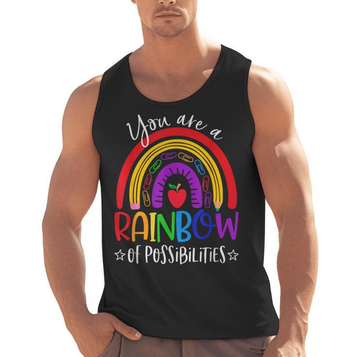 Teacher You Are a Rainbow Of Possibilities Funny Men Tank Top