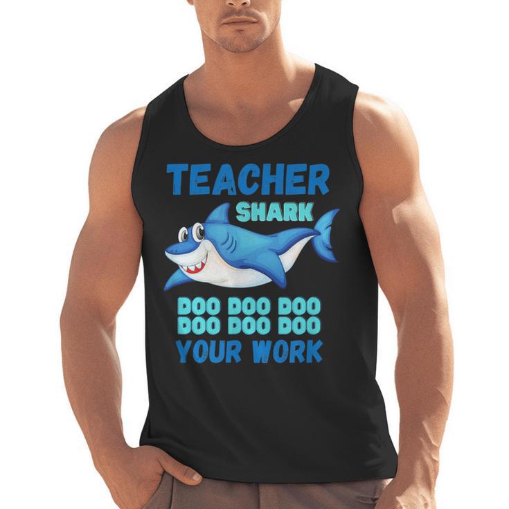 Teacher Shark Do Your Work Men Tank Top