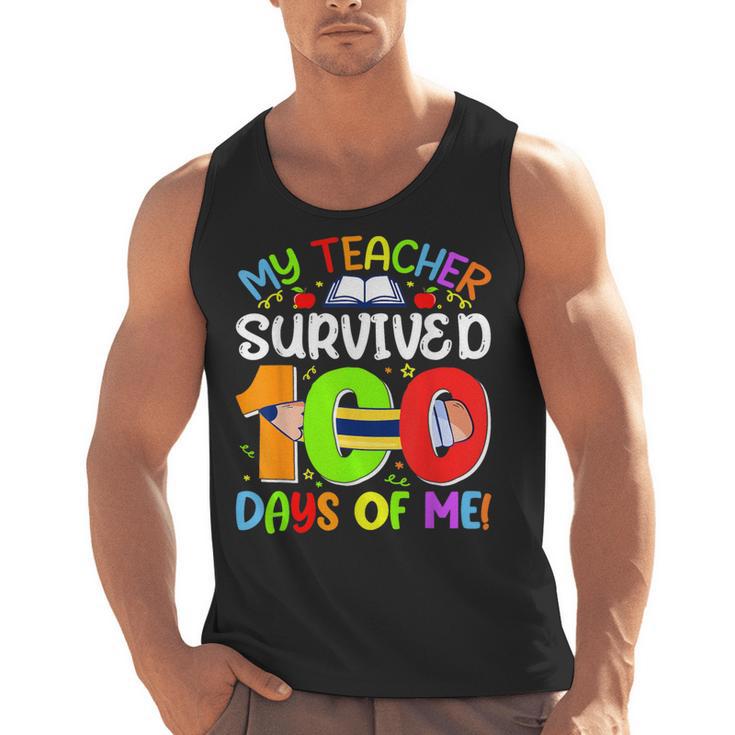 My Teacher Survived 100 Days Of Me 100 Days Of School Men Tank Top