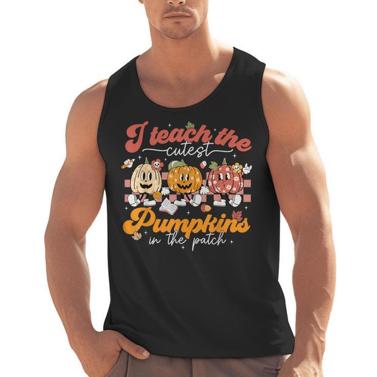 Teacher I Teach The Cutest Pumpkins In The Patch Fall Autumn Men Tank Top