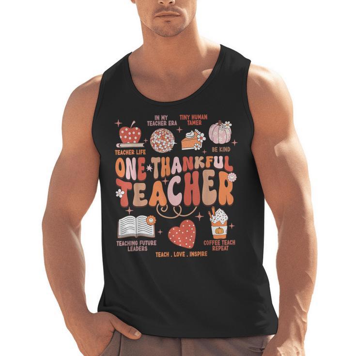 Teacher Thanksgiving Shirt Women One Thankful Teacher Fall Men Tank Top