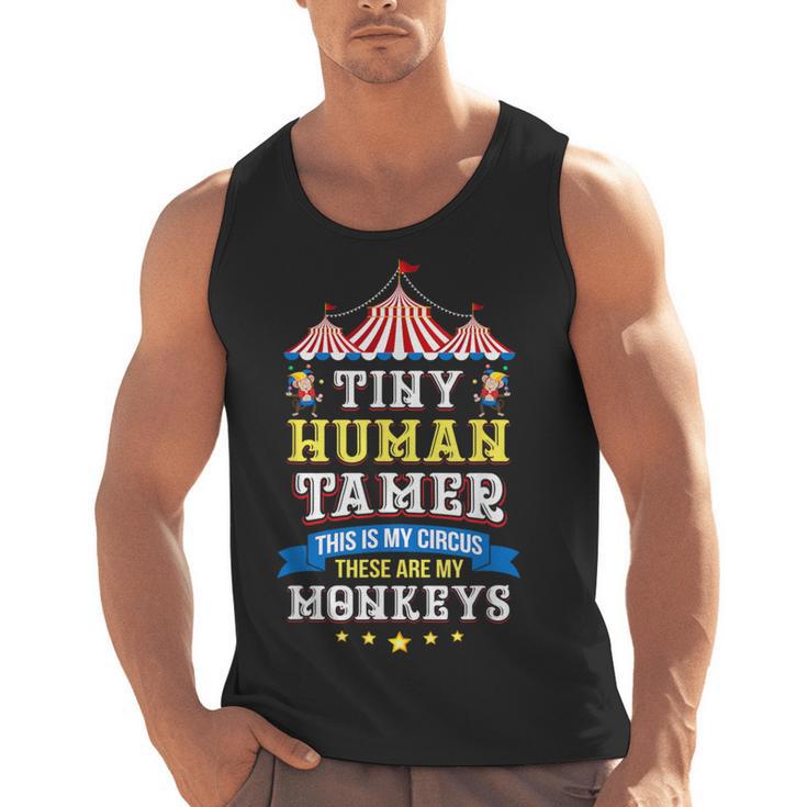 Teacher Tiny Human Tamer This My Circus These Are My Monkeys Men Tank Top