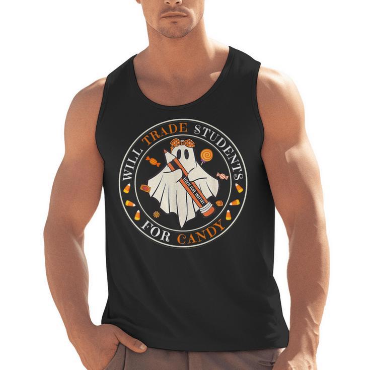 Teacher Will Trade Students For Candy Easy Halloween Costume Men Tank Top