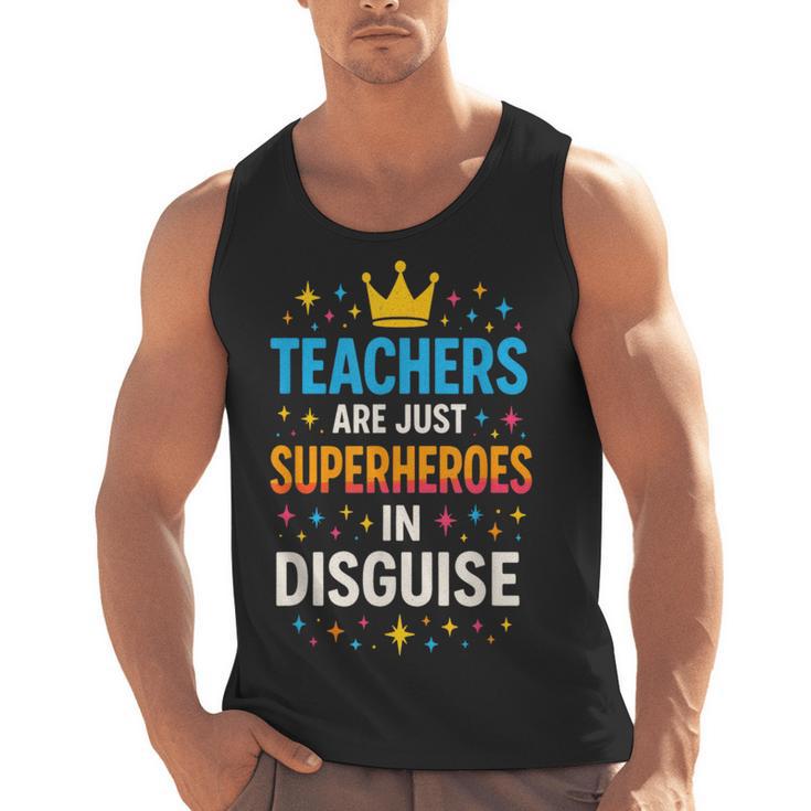 Teachers Are JUST Superheroes Fun School Men Tank Top