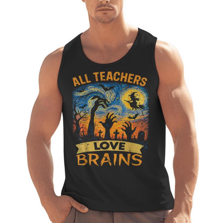 All Teachers Love Brains Shirt Teacher Halloween Tee Men Tank Top, trending gift All Teachers Love Brains Shirt Teacher Halloween Tee Men Tank Top, trending gift