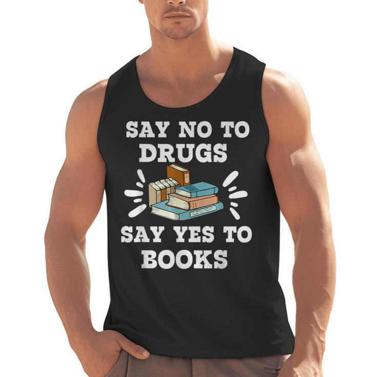 Teachers Red Ribbon Week Say No To Drugs Say Yes To Books Men Tank Top
