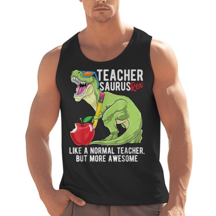 Teachersaurus Rex Dinosaur Like A Normal Teacher Saurus Men Tank Top