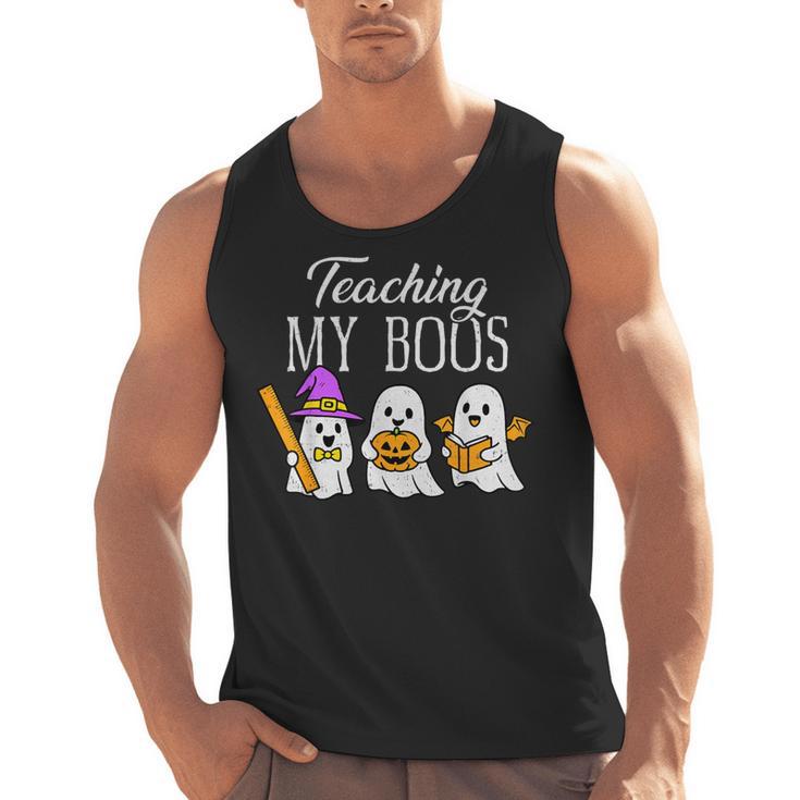 Teaching My Boos Ghost Teacher Halloween Spooky Educator Men Tank Top