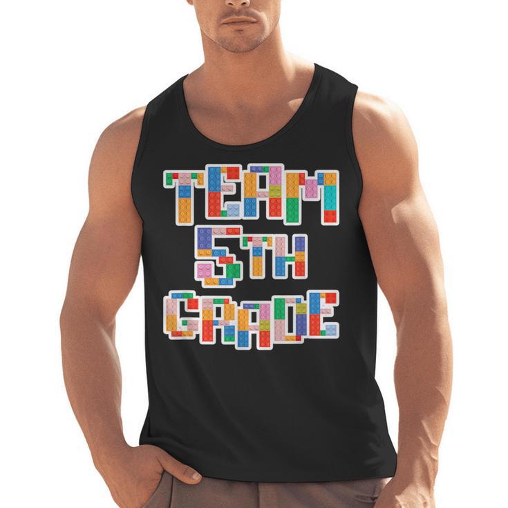 Team 5th Grade Building Blocks Bricks Theme Teacher Team For Men Women Kids Men Tank Top