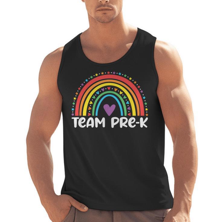 Team Pre-K Teacher Crew Squad Hello Back School Graduation Men Tank Top