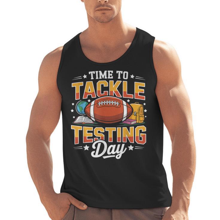 Test Day State Football Tackle Testing Day Sports Teacher Men Tank Top