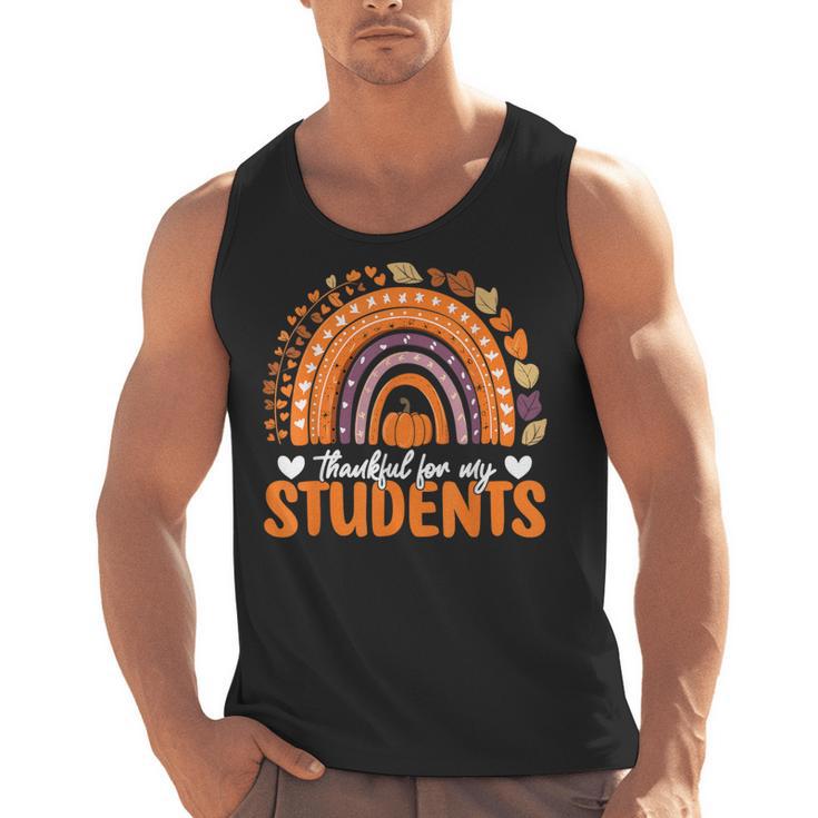 Thankful For My Students Teacher Thanksgiving School Fall Men Tank Top