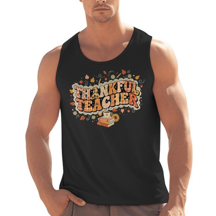 Thankful Teacher Shirts For Women Teach Thanksgiving Teacher Men Tank Top