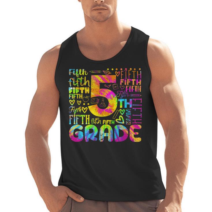 Tie Dye 5th Grade Typography Team Fifth Grade Teacher For Men Women Girls Kids Men Tank Top