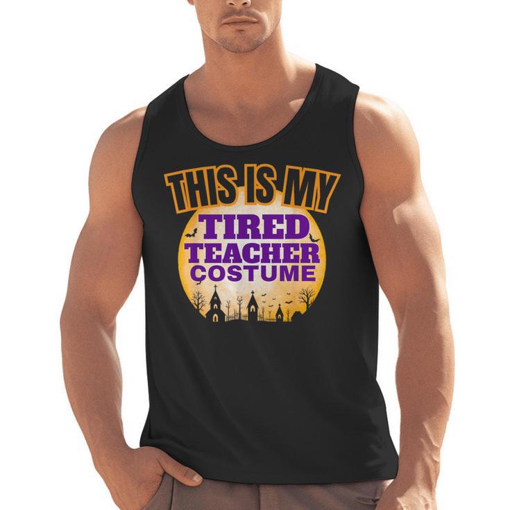 This Is My Tired Teacher Costume Halloween Teachers Men Tank Top