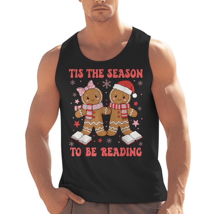 Tis The Season Reading Christmas Shirt Book Lovers Teacher Men Tank Top