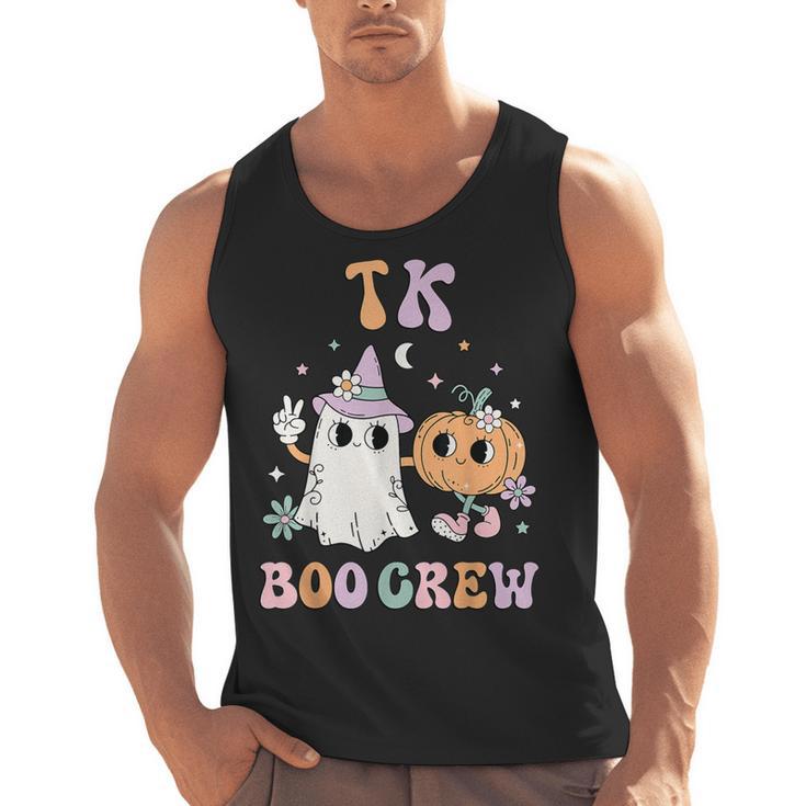 TK Boo Crew Retro Groovy Halloween Floral Ghost TK Teacher Men Women Kids Men Tank Top