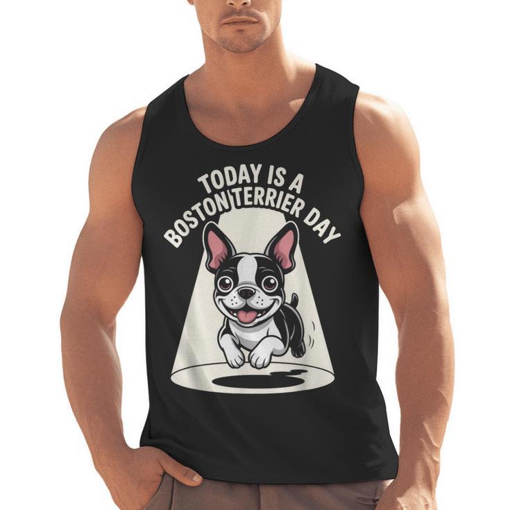 Today Is A Boston Terrier Day Cute Dog Lover Cartoon Men Tank Top, trending gift