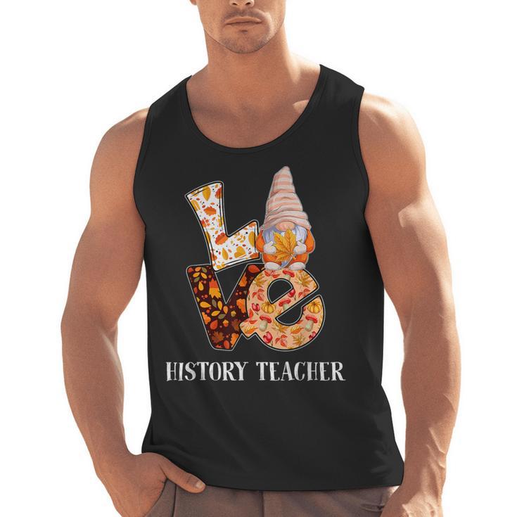 History Teacher Love Autumn Fall Gnome For Teachers For Men Women Men Tank Top