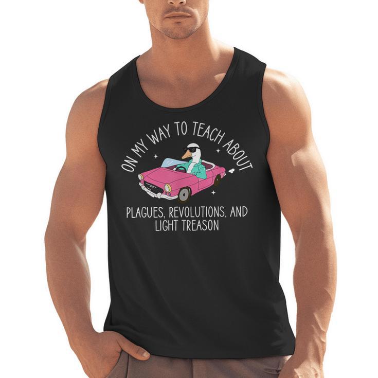 History Teacher Silly Goose Back To School Social Studies Men Tank Top