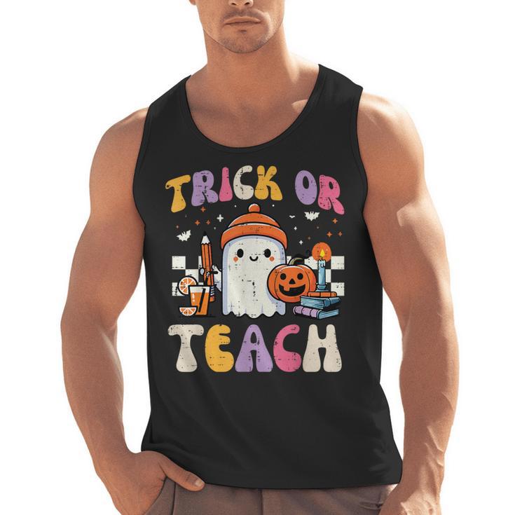 Trick Or Teach Ghost Teacher School Halloween Men Women Men Tank Top