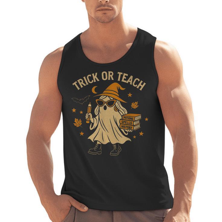 Trick Or Teach Halloween Teacher Men Tank Top