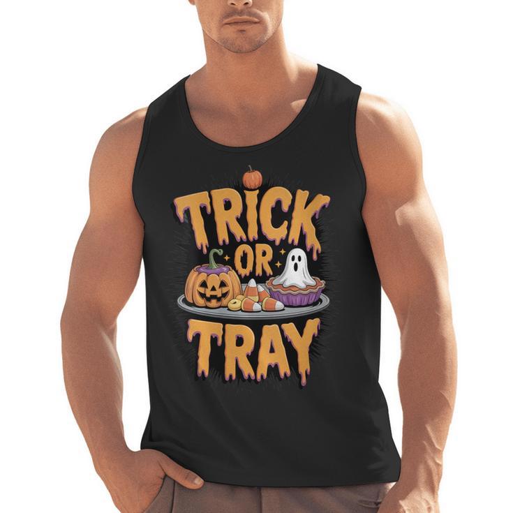 Trick Or Tray Halloween Cafeteria Teacher School Men Tank Top