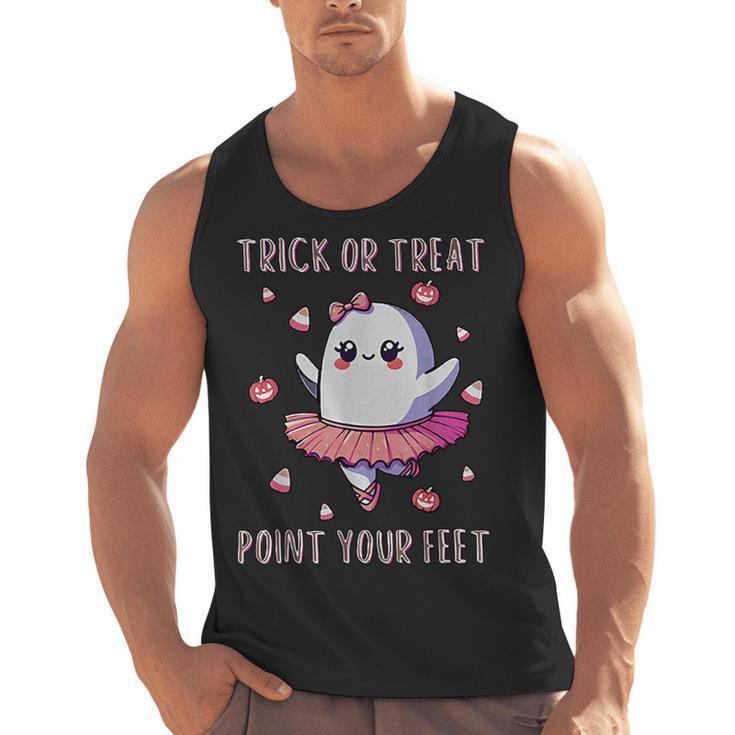 Trick Or Treat Point Your Feet Halloween Ghost Dance Teacher Men Tank Top