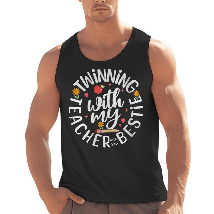 Twin Day For Spirit Week Teacher Bestie Matching Men Tank Top